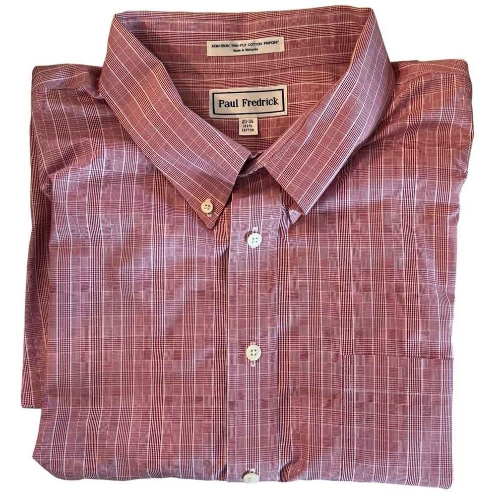 Paul Fredrick Button Up Shirt Men 20/36 Long Sleeve
